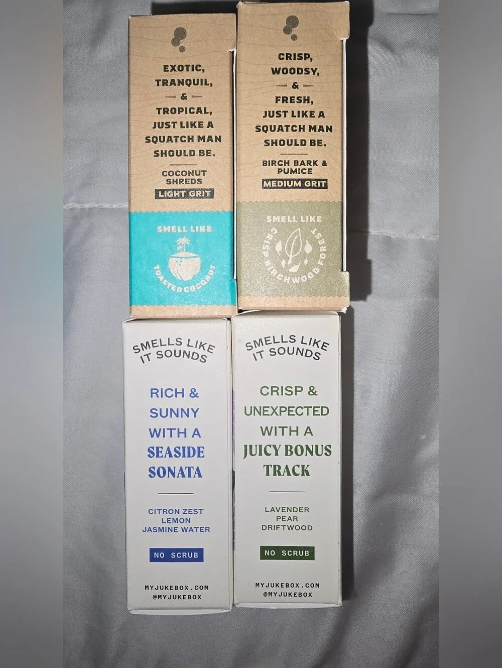 4pc Lot Dr. Squatch & Jukebox Bar Soaps Lavender That's Limone Coconut Birchwood